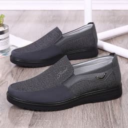 image-spring, autumn and summer old Beijing cloth shoes men's single shoes low-top shoes business casual soft-soled slip-on shoes flat men's shoes