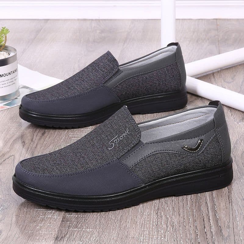 image-spring, autumn and summer old Beijing cloth shoes men's single shoes low-top shoes business casual soft-soled slip-on shoes flat men's shoes