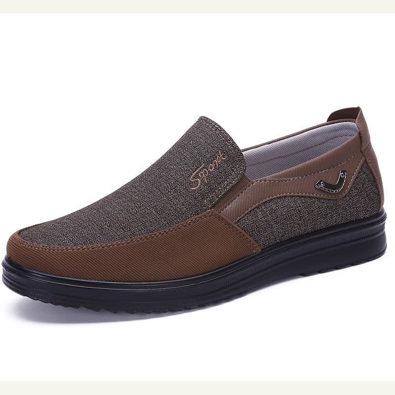 image-spring, autumn and summer old Beijing cloth shoes men's single shoes low-top shoes business casual soft-soled slip-on shoes flat men's shoes