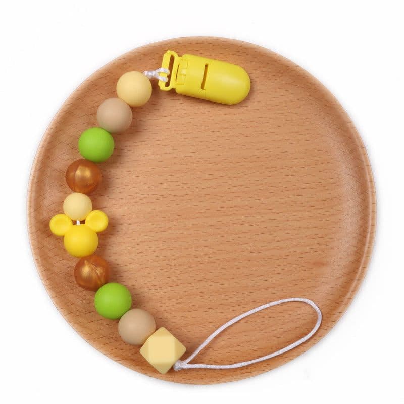 image-Amazon pacifier chain cartoon animal teether chain INS baby silicone pacifier clip baby products