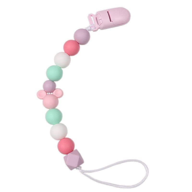 image-Amazon pacifier chain cartoon animal teether chain INS baby silicone pacifier clip baby products