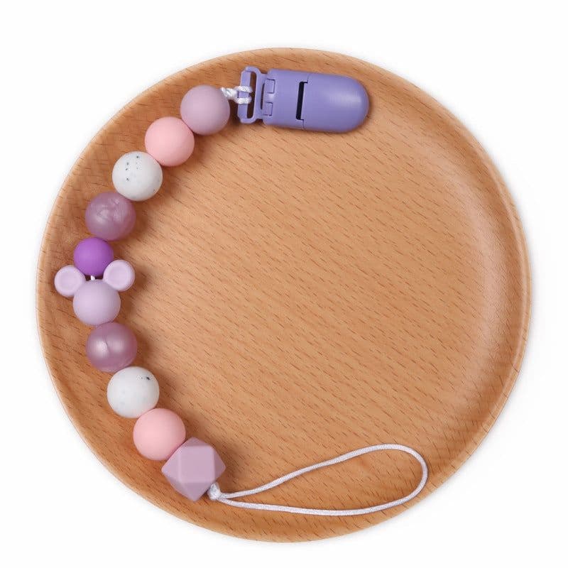 image-Amazon pacifier chain cartoon animal teether chain INS baby silicone pacifier clip baby products