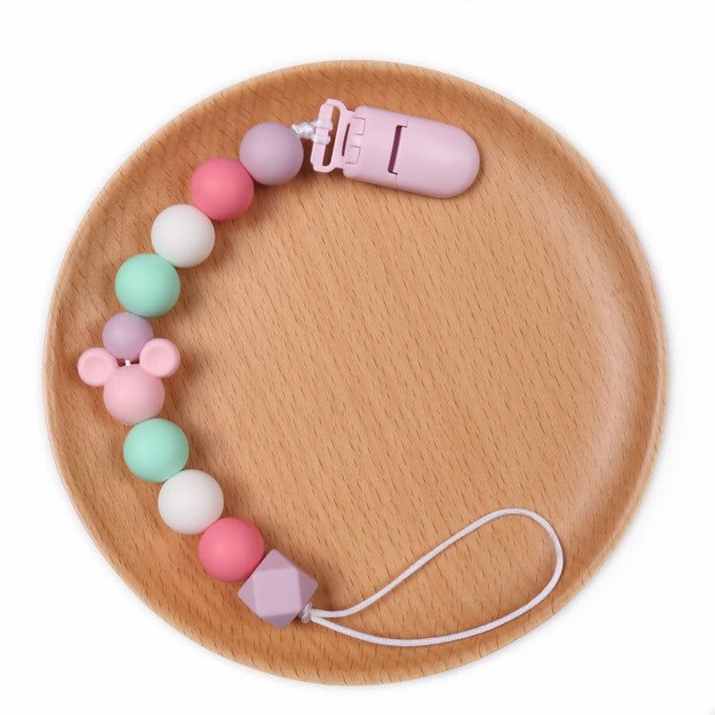 image-Amazon pacifier chain cartoon animal teether chain INS baby silicone pacifier clip baby products