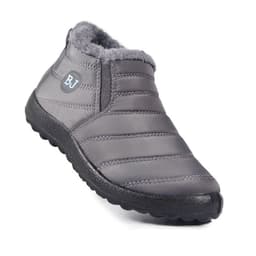 image-Couple non-slip waterproof cotton boots umbrella cloth snow boots men and women same winter cotton shoes