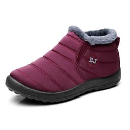 image-Couple non-slip waterproof cotton boots umbrella cloth snow boots men and women same winter cotton shoes