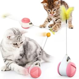 image-Pet supplies factory wholesale company's new hot models Amazon cat tumbler feather funny cat stick cat toy