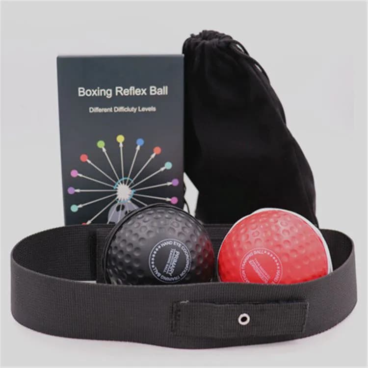 image-New nylon belt boxing reaction ball head-mounted Sanda fight training equipment head-mounted boxing speed ball