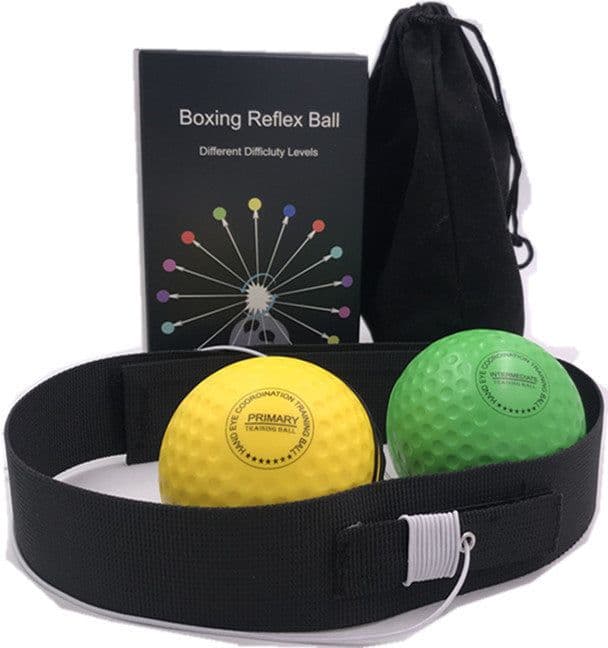 image-New nylon belt boxing reaction ball head-mounted Sanda fight training equipment head-mounted boxing speed ball