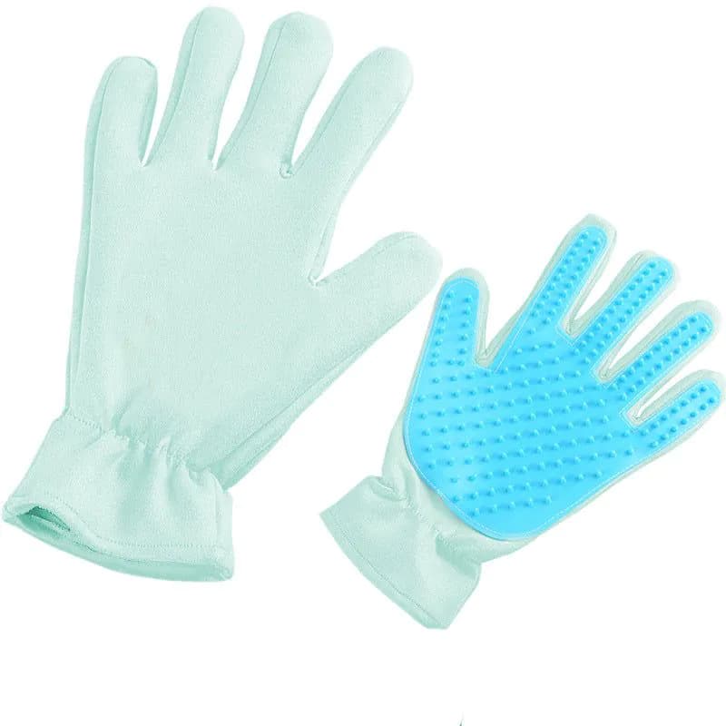 image-Pet Cleaning Supplies New Five Finger Suede Cat Gloves Bath Grooming Massage Brush One Piece Distribution