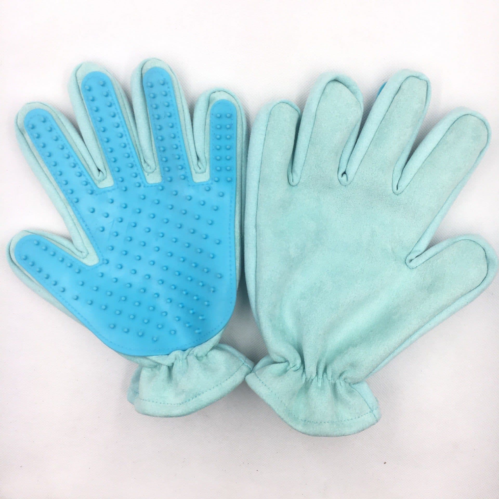 image-Pet Cleaning Supplies New Five Finger Suede Cat Gloves Bath Grooming Massage Brush One Piece Distribution