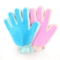 image-Pet Cleaning Supplies New Five Finger Suede Cat Gloves Bath Grooming Massage Brush One Piece Distribution