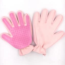 image-Pet Cleaning Supplies New Five Finger Suede Cat Gloves Bath Grooming Massage Brush One Piece Distribution