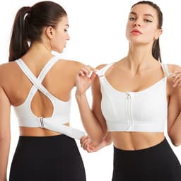 image-Amazon Front Zipper Maternity Sports Bras Beauty Back Bras Yoga Bra Summer Sports Nursing Bras Large Size