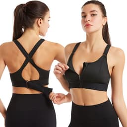 image-Amazon Front Zipper Maternity Sports Bras Beauty Back Bras Yoga Bra Summer Sports Nursing Bras Large Size