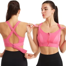 image-Amazon Front Zipper Maternity Sports Bras Beauty Back Bras Yoga Bra Summer Sports Nursing Bras Large Size