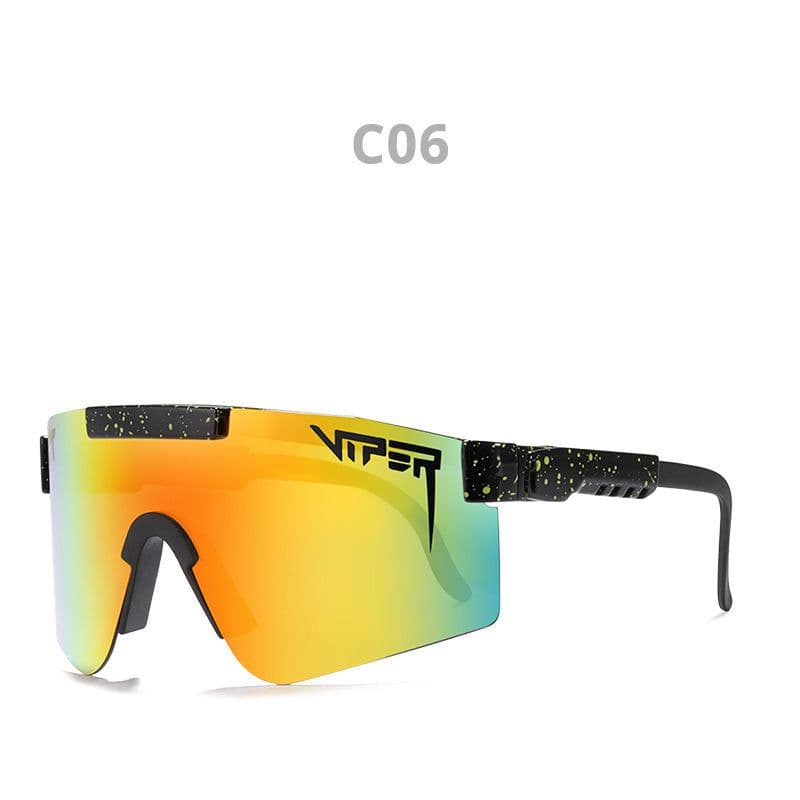 image-Pit Viper Large Frame Sports Windproof Riding Glasses Fashion Colorful Personality Polarized Sunglasses New Box