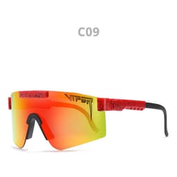image-Pit Viper Large Frame Sports Windproof Riding Glasses Fashion Colorful Personality Polarized Sunglasses New Box