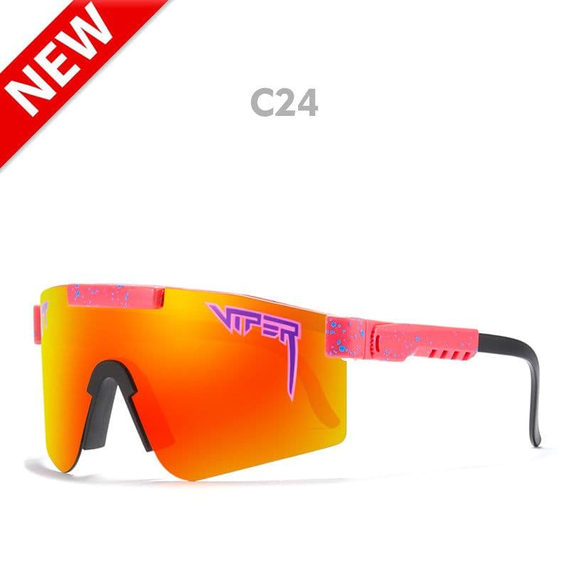 image-Pit Viper Large Frame Sports Windproof Riding Glasses Fashion Colorful Personality Polarized Sunglasses New Box