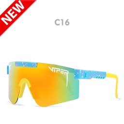 image-Pit Viper Large Frame Sports Windproof Riding Glasses Fashion Colorful Personality Polarized Sunglasses New Box