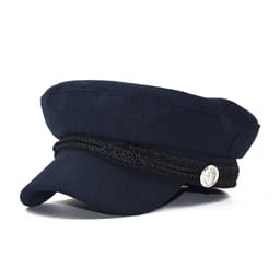 image-Fashion hat shade military octagonal hat autumn and winter retro patchwork beret women England style