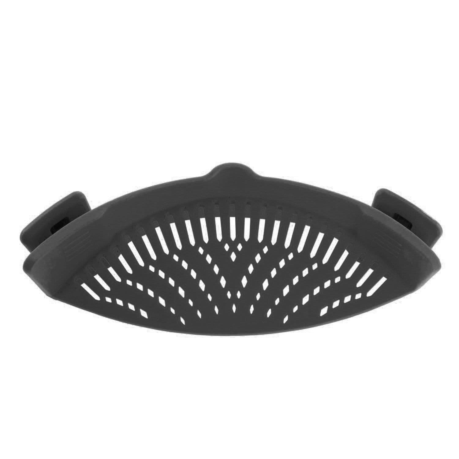 image-Silicone drainer pot side draining block household creative noodles vegetables pouring vegetables filter anti-spill leakage baffle drainer
