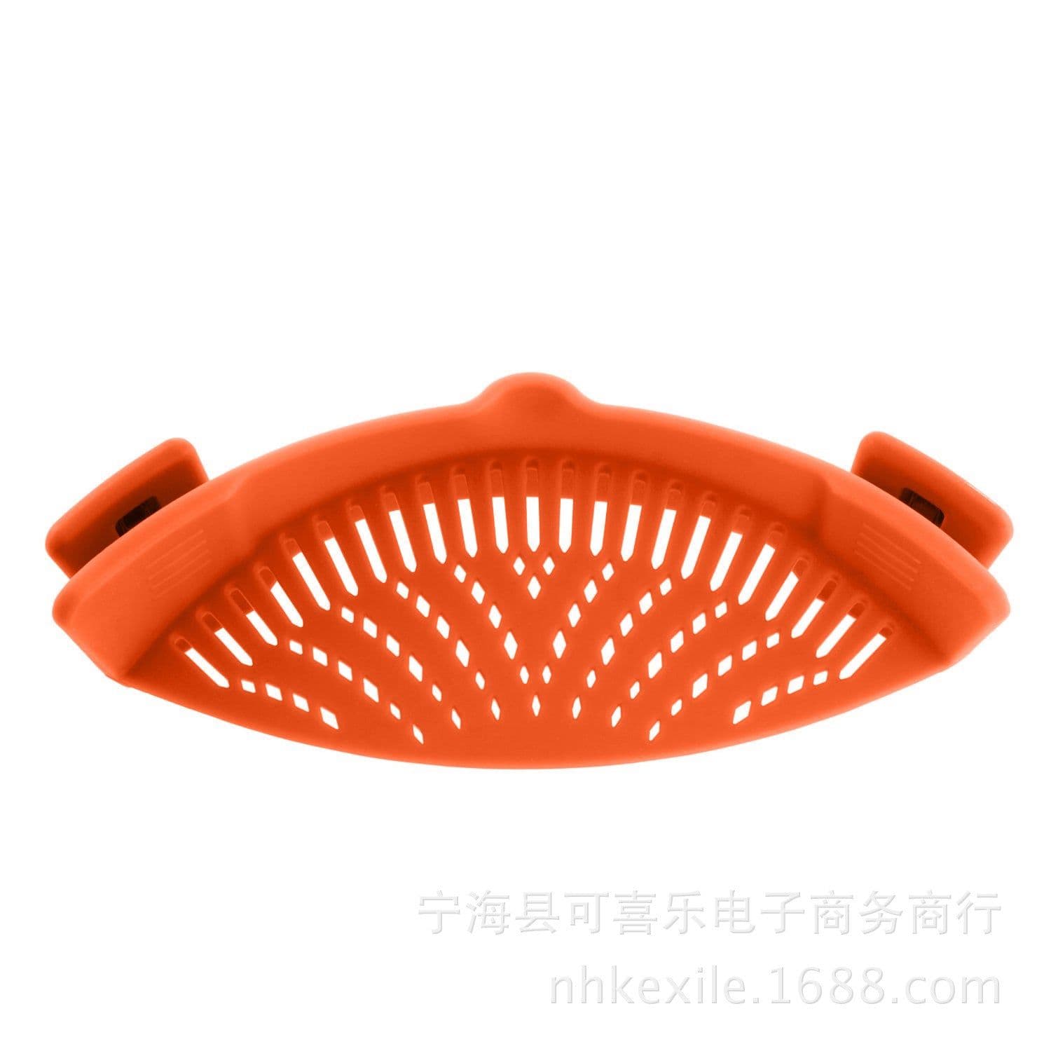 image-Silicone drainer pot side draining block household creative noodles vegetables pouring vegetables filter anti-spill leakage baffle drainer