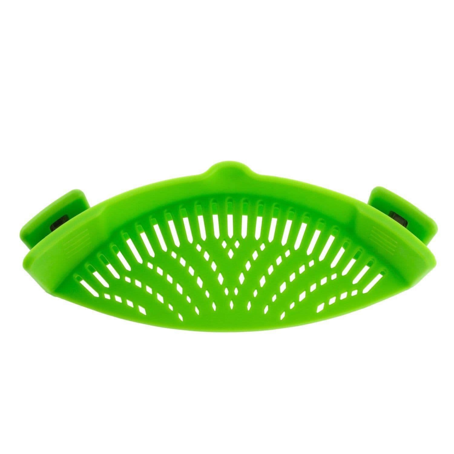 image-Silicone drainer pot side draining block household creative noodles vegetables pouring vegetables filter anti-spill leakage baffle drainer