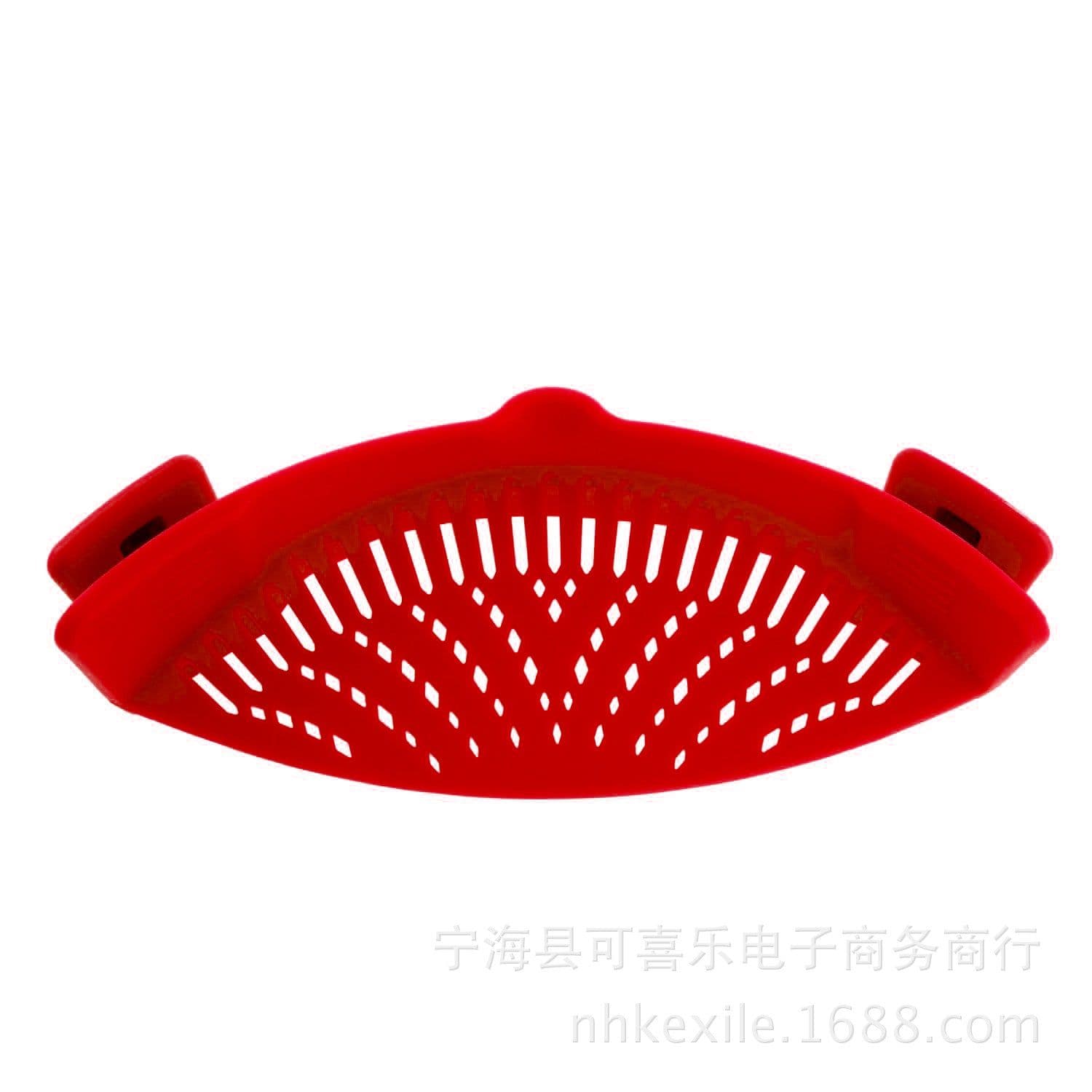image-Silicone drainer pot side draining block household creative noodles vegetables pouring vegetables filter anti-spill leakage baffle drainer
