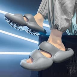 image-Fat pier pier heightening slippers 2022 summer fat man creative fashion trendy outdoor men and women couple sandals and slippers