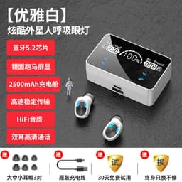 image-Cross-border new H3 S20tws new private model wireless bluetooth digital display binaural sports headphones