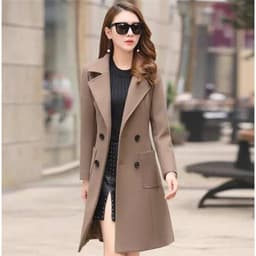 image-2021 new winter Korean version slim fit, fashionable temperament, mid-length waisted woolen coat, women's woolen coat
