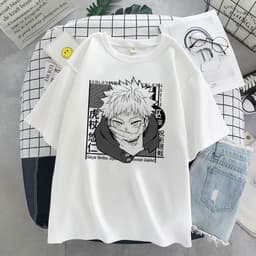 image-New Spell Fighting Graphic T-Shirt Men's Women's Street Retro Graphic Print Top Short Sleeves