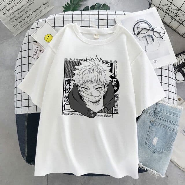 image-New Spell Fighting Graphic T-Shirt Men's Women's Street Retro Graphic Print Top Short Sleeves