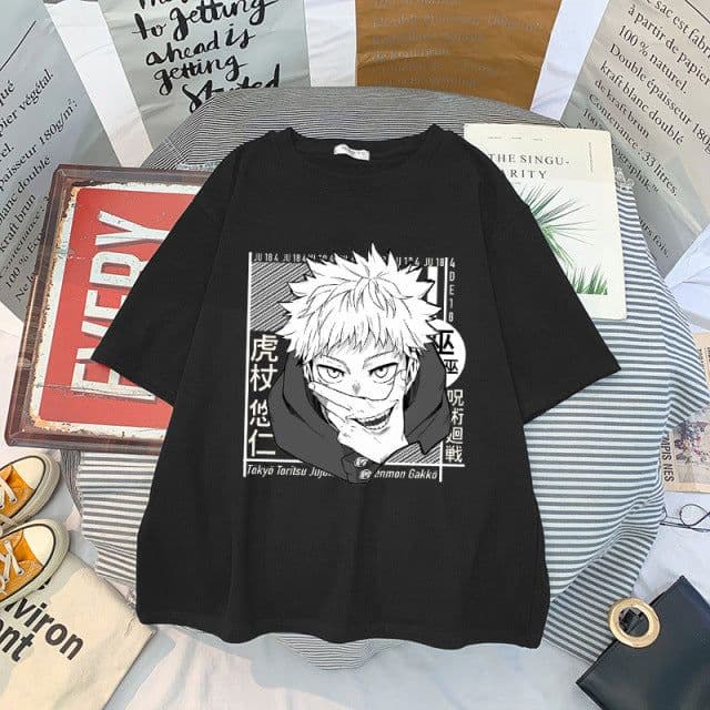 image-New Spell Fighting Graphic T-Shirt Men's Women's Street Retro Graphic Print Top Short Sleeves
