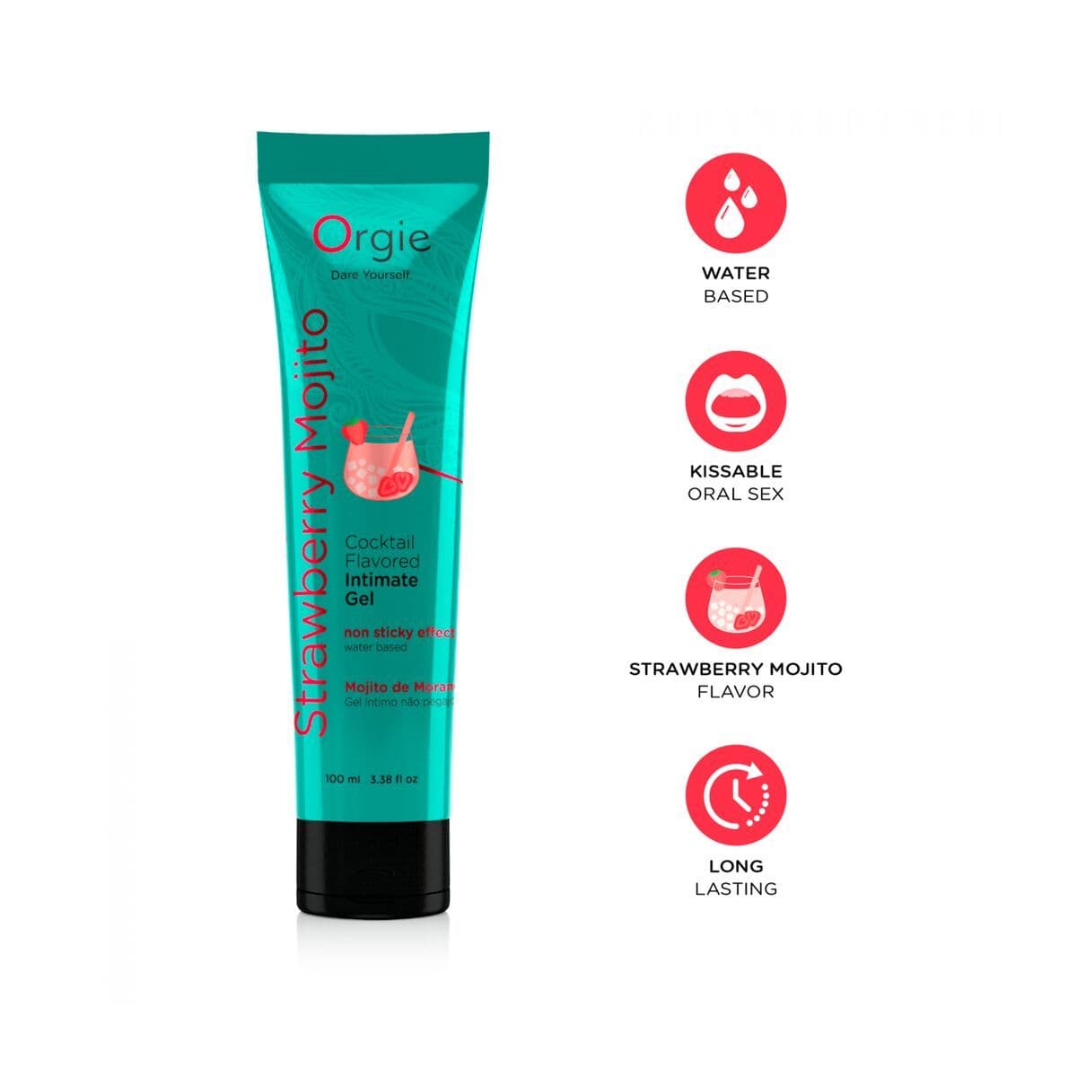 image-Lubricant Orgie Strawberry Mojito 100 ml Strawberry