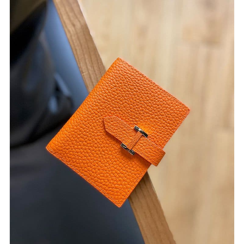 image-Wholesale wallet women's short leather folding wallet coin purse multi-function driver's license card holder large-capacity multi-card slot