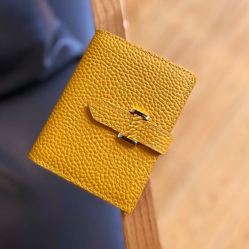 image-Wholesale wallet women's short leather folding wallet coin purse multi-function driver's license card holder large-capacity multi-card slot