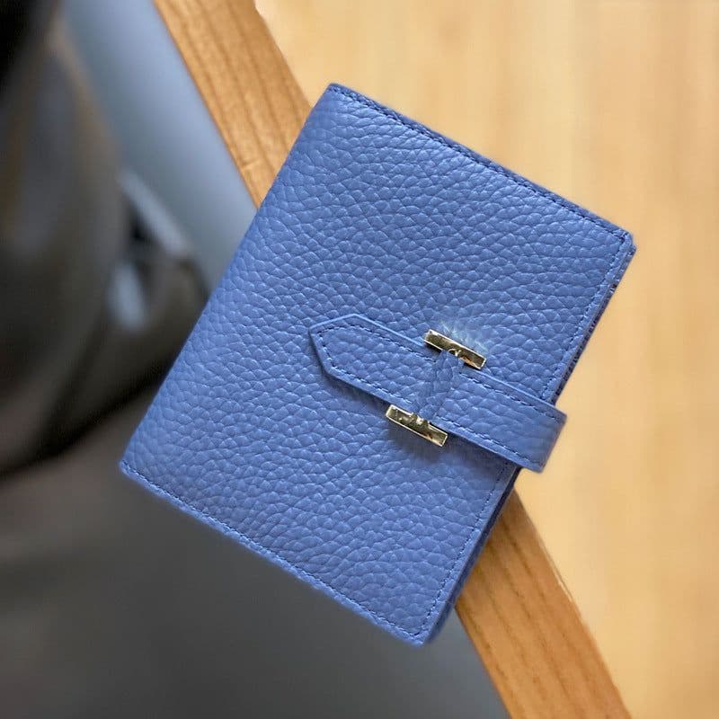 image-Wholesale wallet women's short leather folding wallet coin purse multi-function driver's license card holder large-capacity multi-card slot