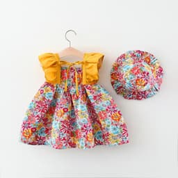 image-2022 children's new summer skirt 4 female baby net red fashionable dress girl 3 years old Korean version of the children's clothing