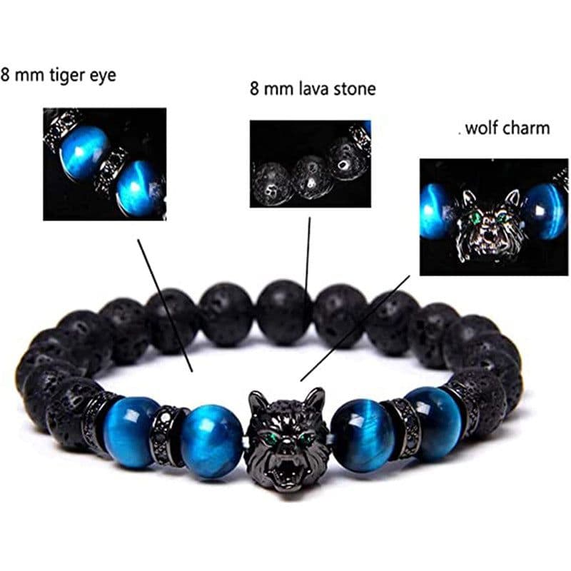 image-European and American cross-border jewelry natural stone beaded bracelet MOQ=100 pcs
