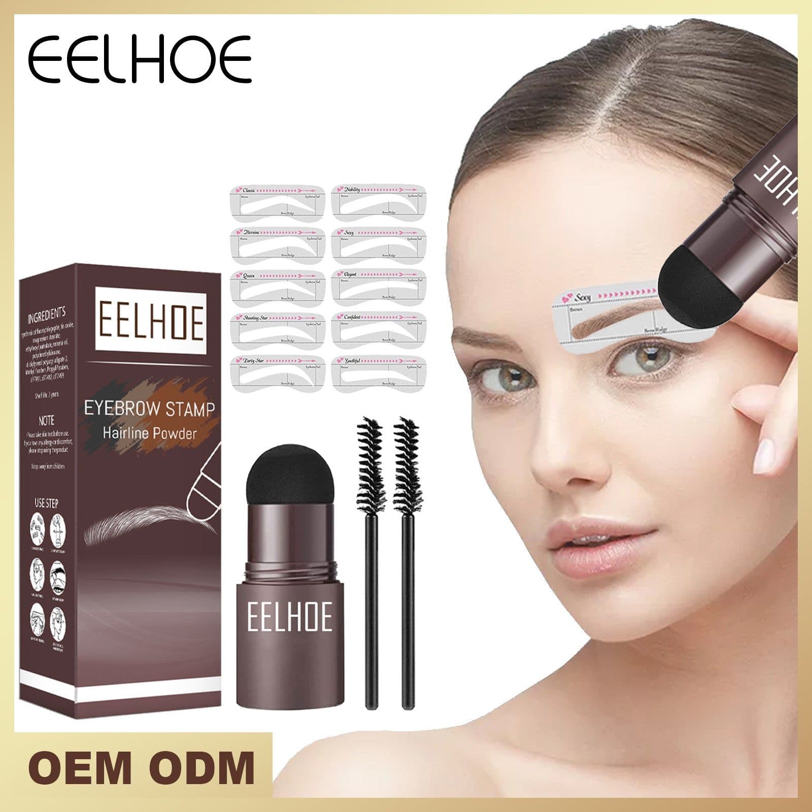 image-eelhoe eyebrow powder eyebrow printing hairline repairing powder repairing eyebrow shape eyebrow printing filling hairline repairing shadow
