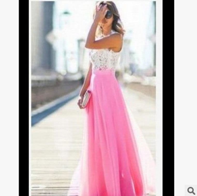 image-2020 European and American new lace stitching chiffon maxi dress dress skirt 5 colors and 5 yards in stock