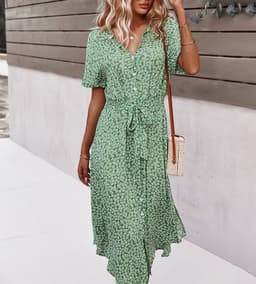 image-2022 dress Amazon independent station AliExpress wish leisure holiday style spring and summer sexy big swing skirt