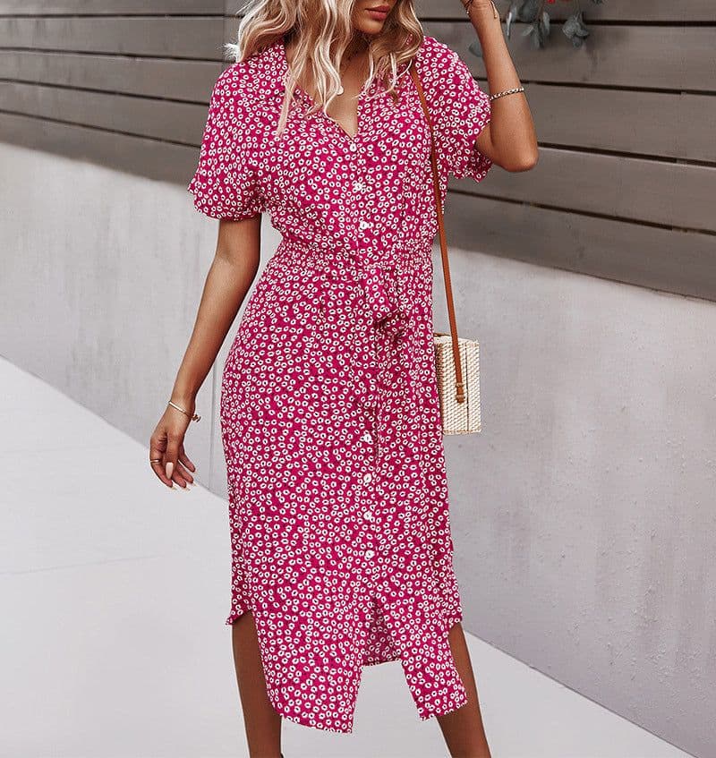image-2022 dress Amazon independent station AliExpress wish leisure holiday style spring and summer sexy big swing skirt