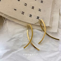 image-Retro earrings women 2020 new Korean temperament net celebrity earrings round face thin long personalized earrings