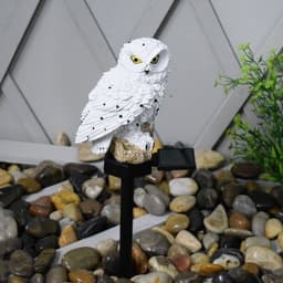 image-Amazon Hot Selling Owl Solar Lawn Light Resin Floor Plug Light Waterproof Garden Decoration Landscape Light