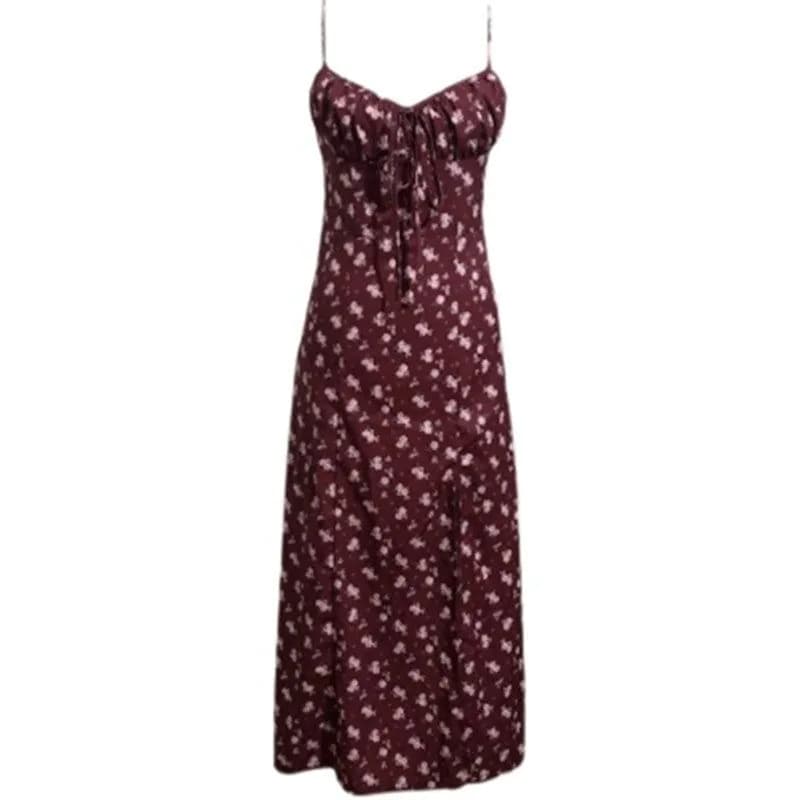 image-Summer 2022 European and American women's sexy and fashionable floral folds and laces