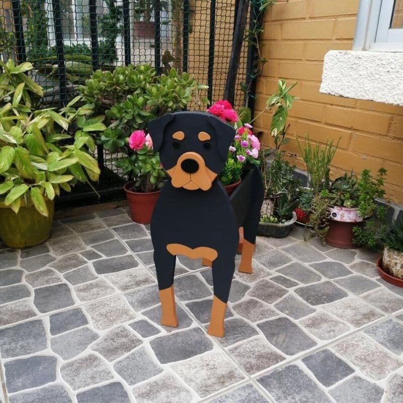 image-Cross-border independent station popular dog-planter pet dog flower pot potted garden home decoration ornaments
