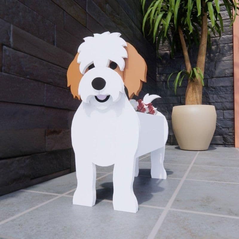 image-Cross-border independent station popular dog-planter pet dog flower pot potted garden home decoration ornaments