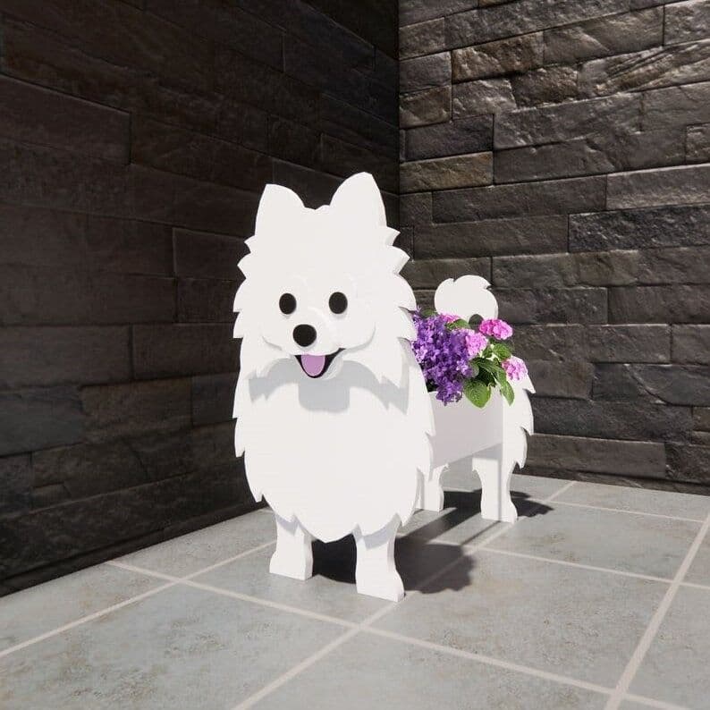 image-Cross-border independent station popular dog-planter pet dog flower pot potted garden home decoration ornaments